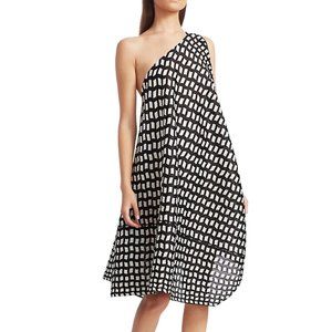 Issey Miyake Patterned One-shoulder Dress